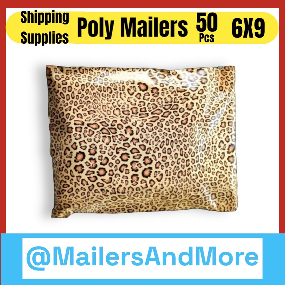 50 6X9 Poly Mailers Leopard Flat Shipping Envelopes PRICE IS FIRM